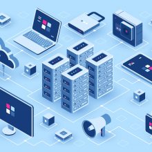 Computer technology isometric icon, server room, digital device set, element for design, pc laptop, mobile phone with smartwatch, cloud storage, flat vector Computer technology isometric icon, server room, digital device set, element for design, pc laptop, mobile phone with smartwatch, cloud storage, flat vector illustration